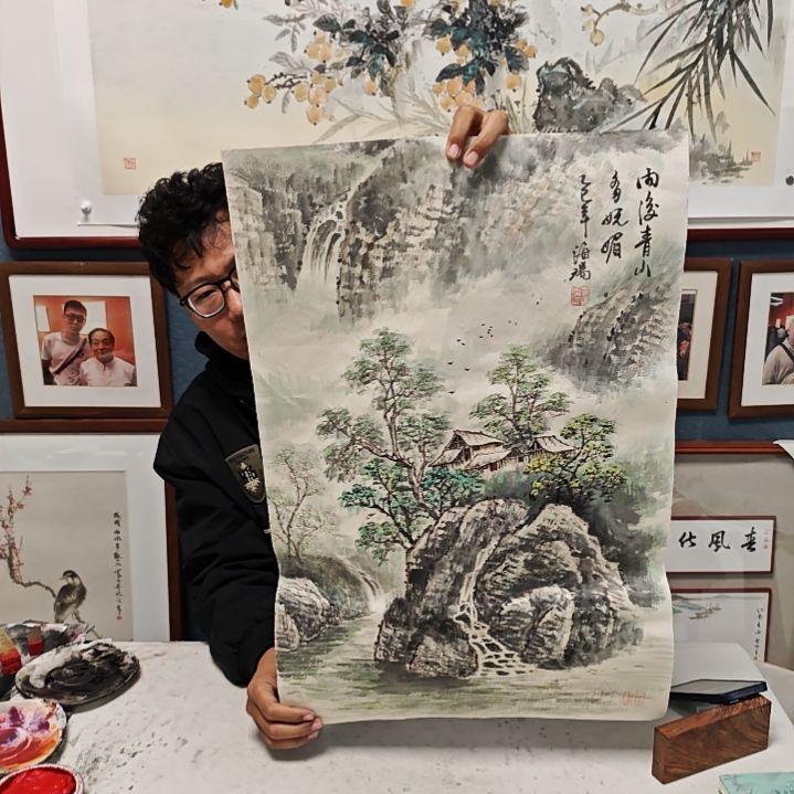 国画贾海瑞老师现场定制