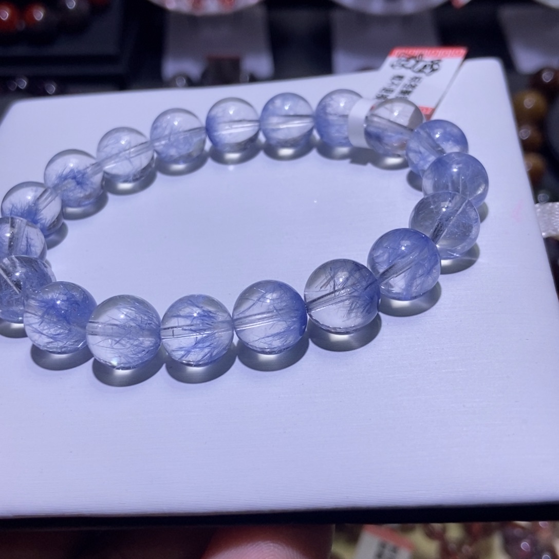 水晶手串未镶嵌蓝线