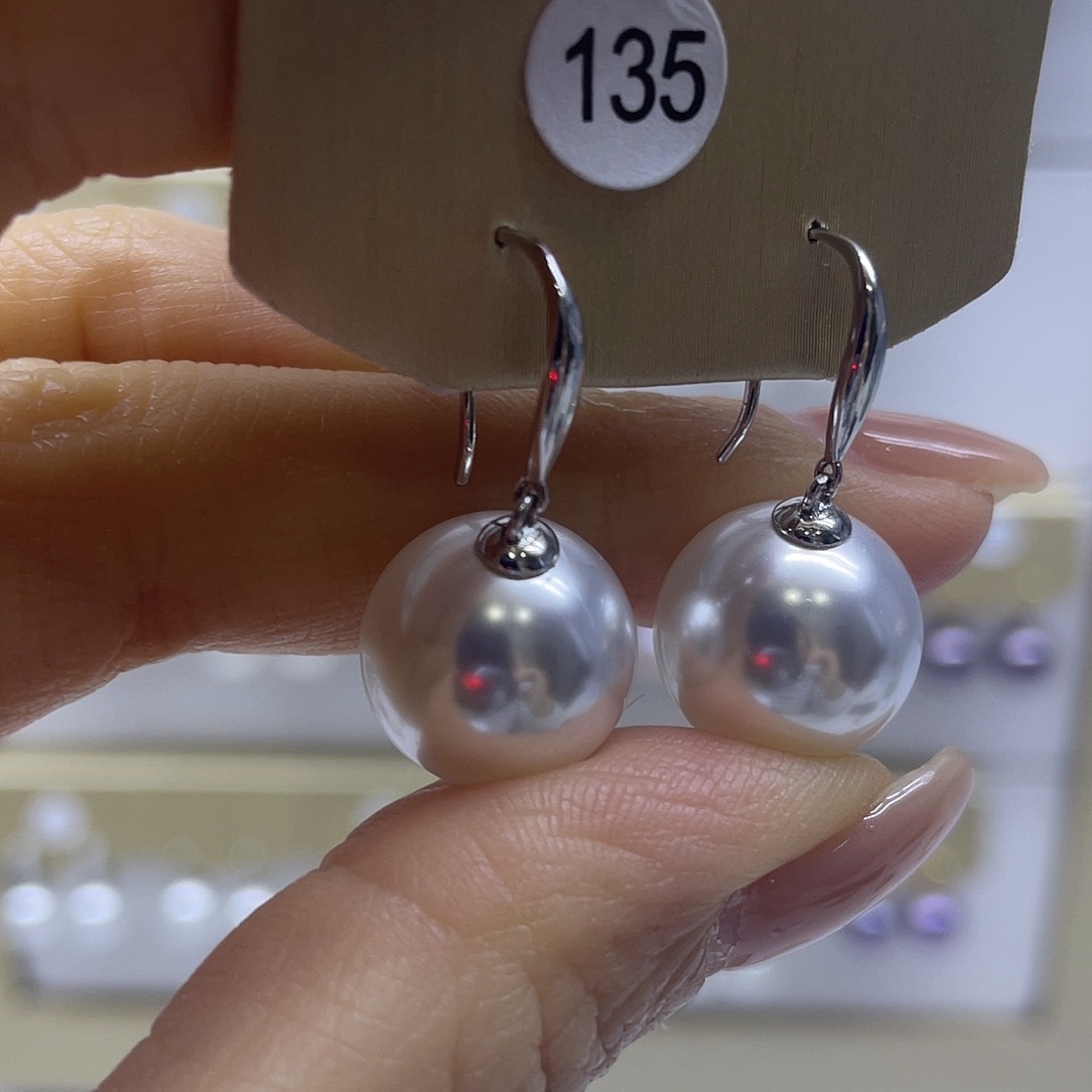 耳饰淡水珍珠银S925镶嵌