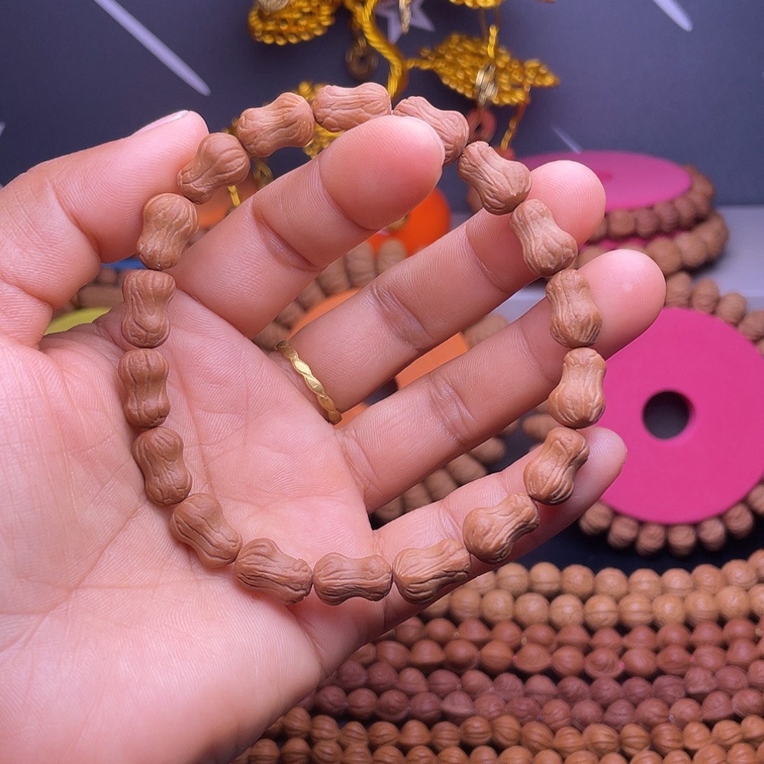 流***4桃核吊坠秦岭龙纹桃核小棒骨