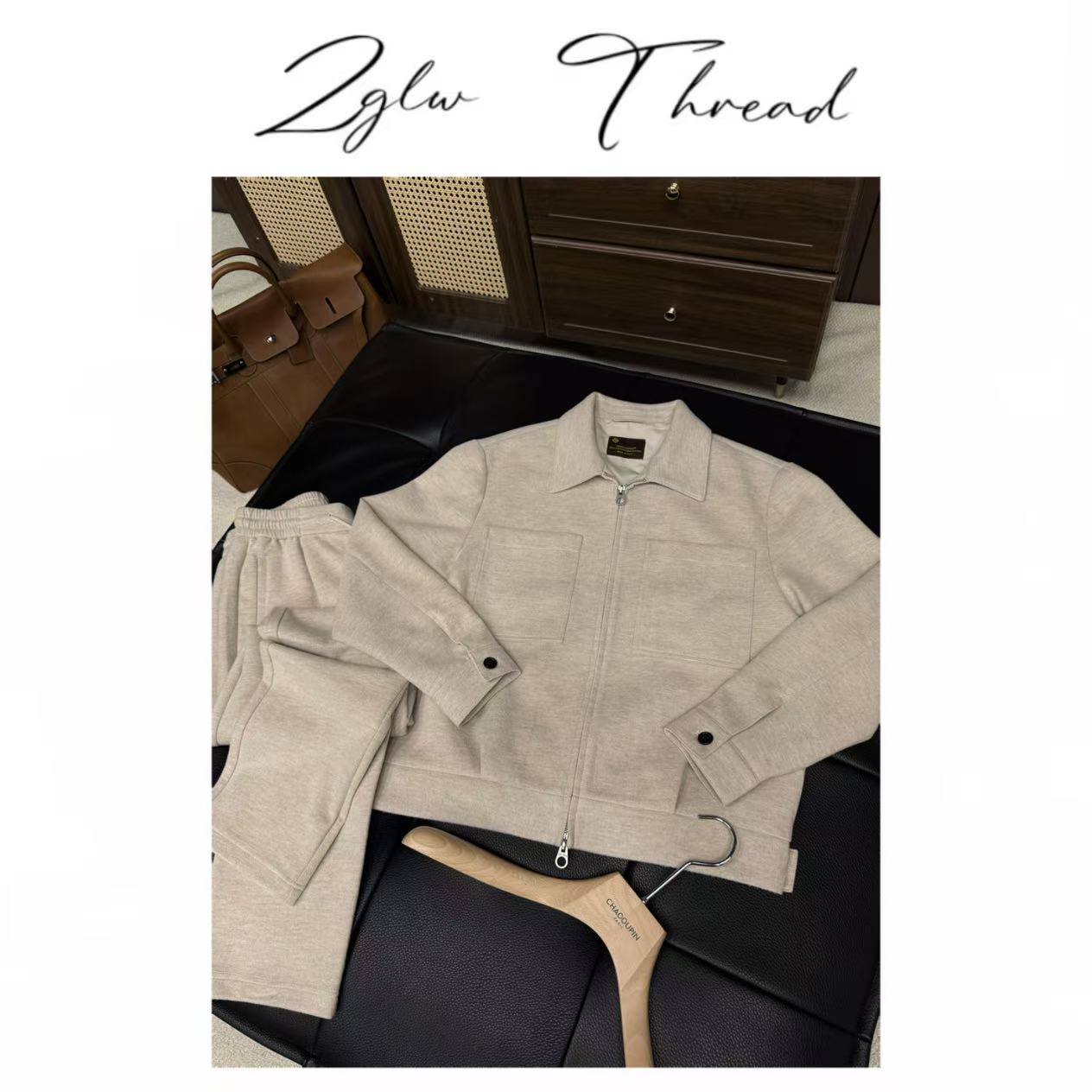 L*P25FW秋冬老钱风保暖有型气质优雅羊毛羊绒男士连帽夹克外套