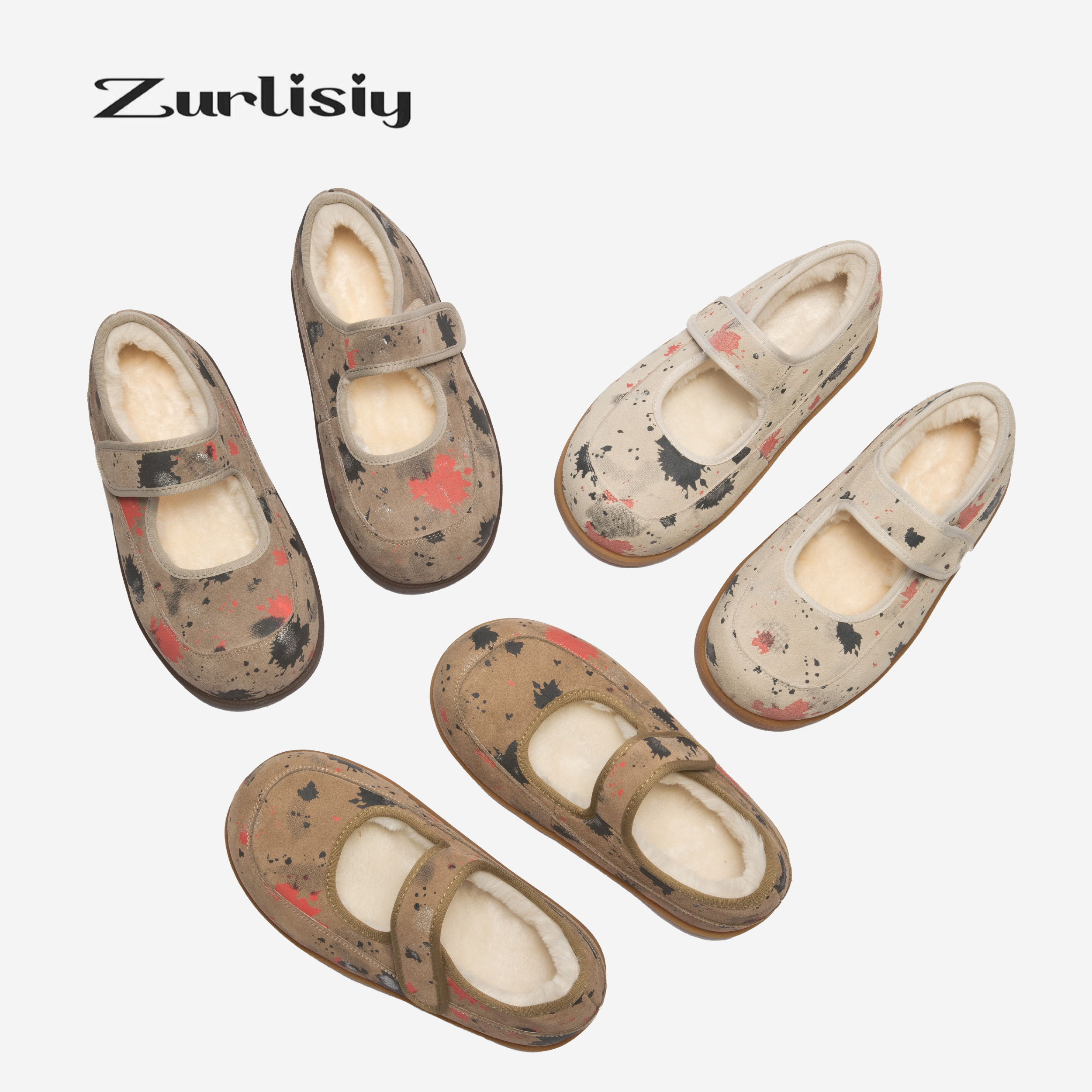 原创首发真皮棉鞋2025年新款软底敲舒适防滑棉鞋5L355  5L519