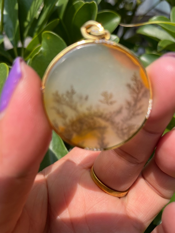 黄龙玉草花吊坠123