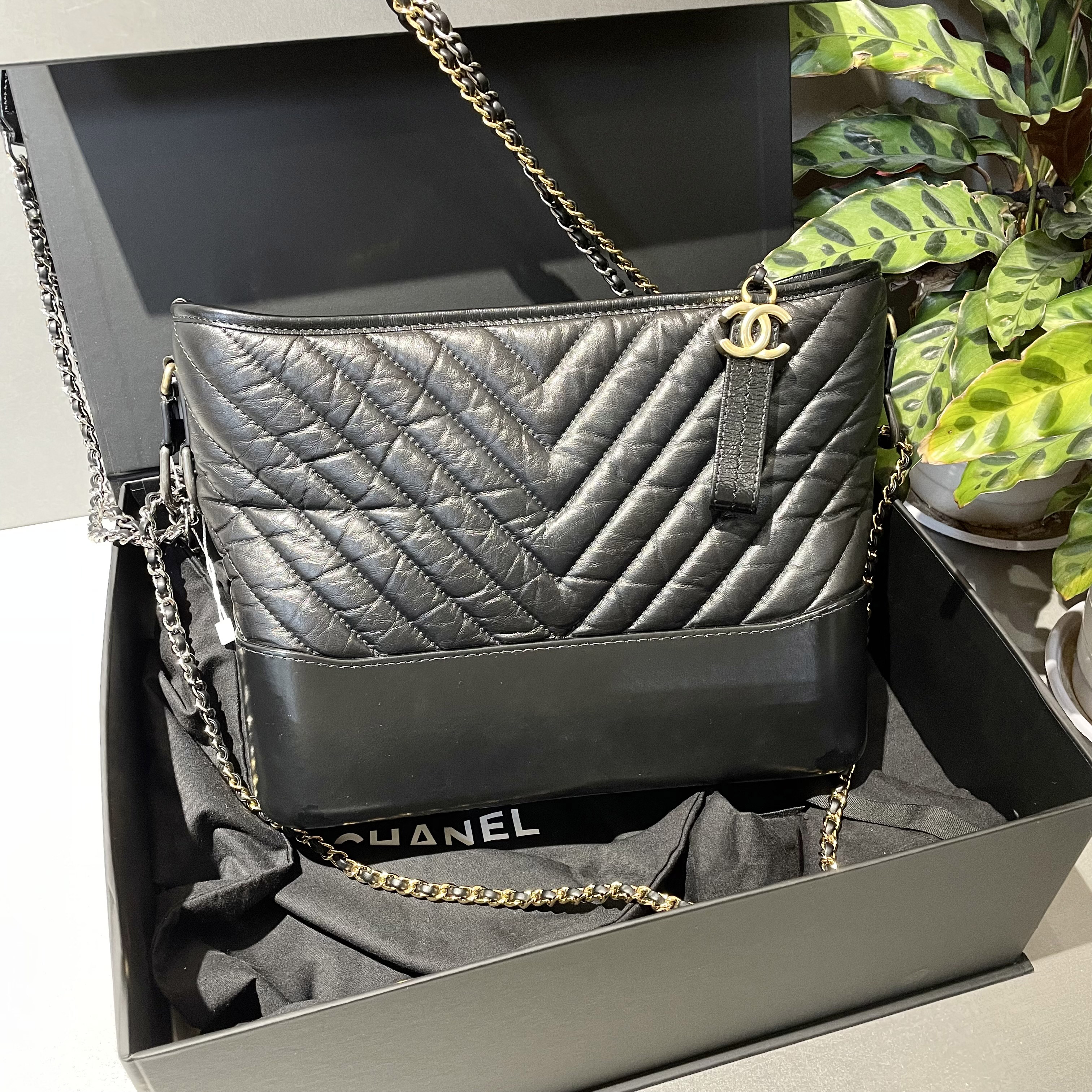 95新 Chanel/香奈儿 香奈儿   v纹大号流浪包 单肩斜跨包