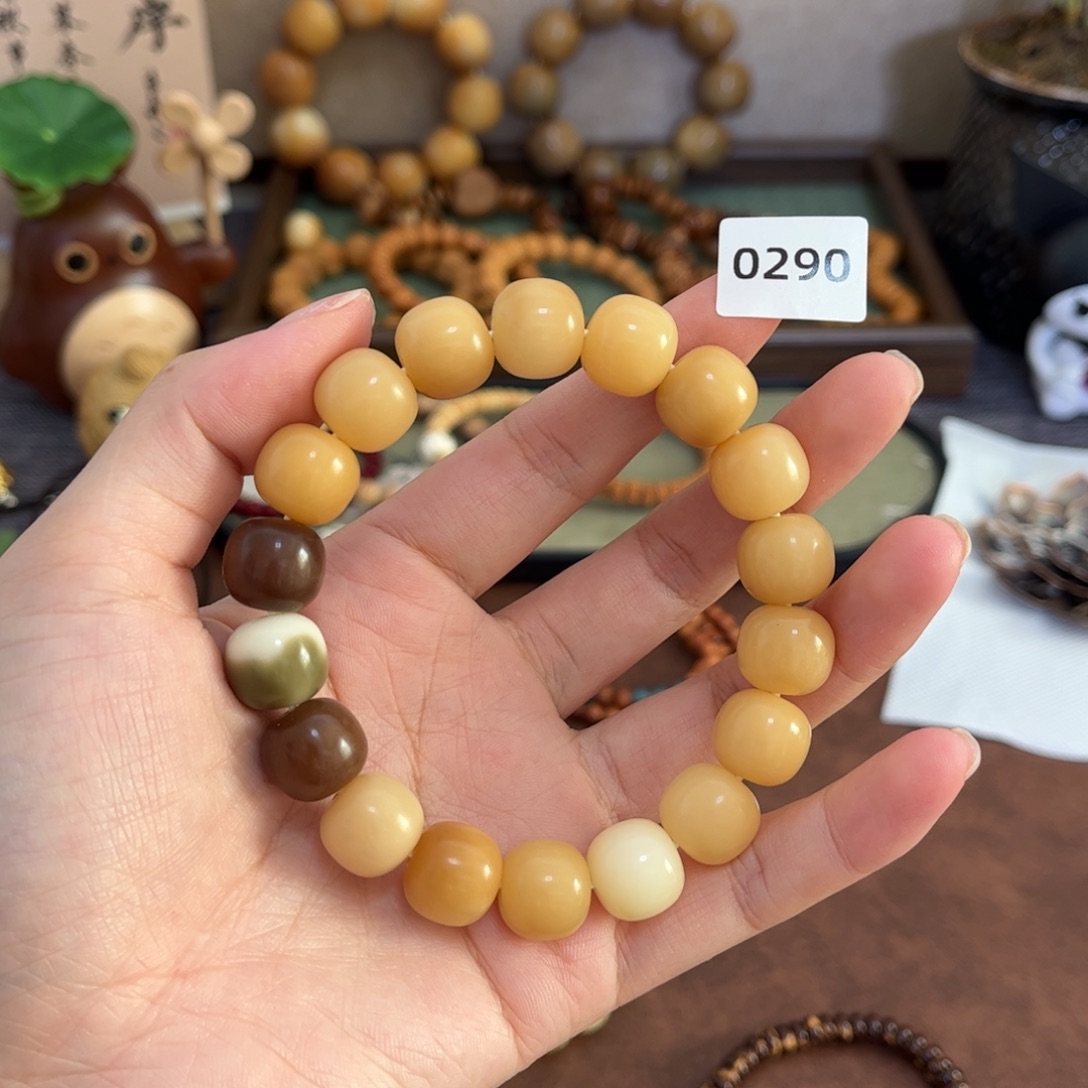 怪****手串白玉菩提290孤品