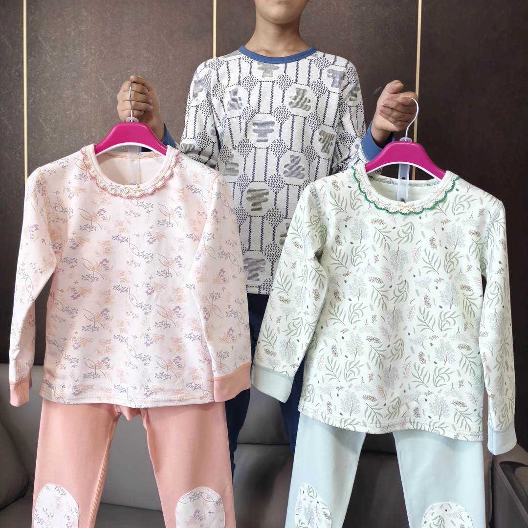 新款秋衣秋裤舒绒棉男款儿童舒适亲肤柔软