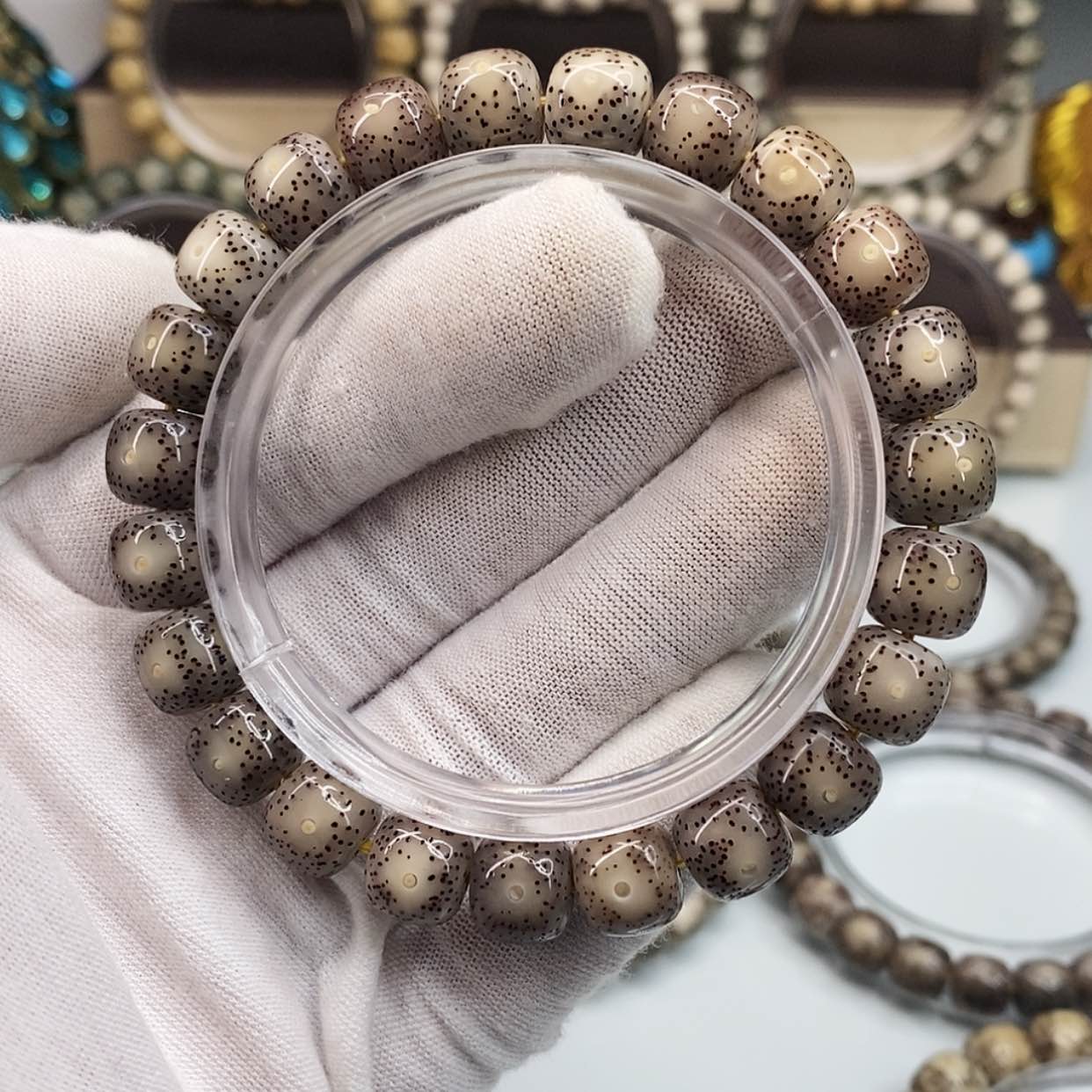 【闪购商品】星月菩提手串一物一图原生态同枝粉冰果冻月朗星稀