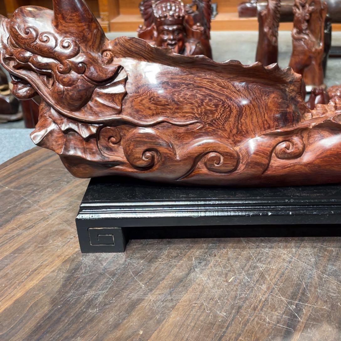 木四**谈花梨于化龙摆件工艺品