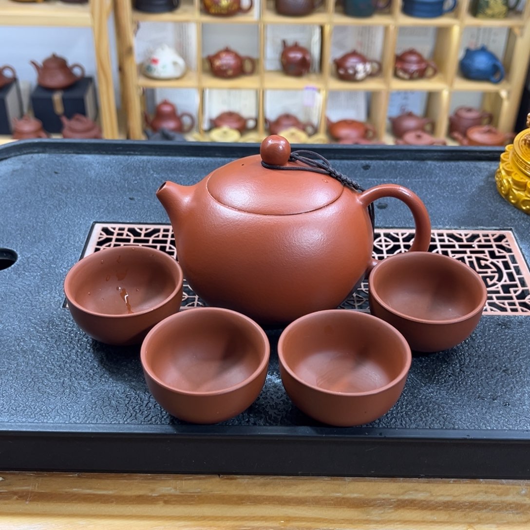 紫砂紫砂胖西施（一壶四杯）