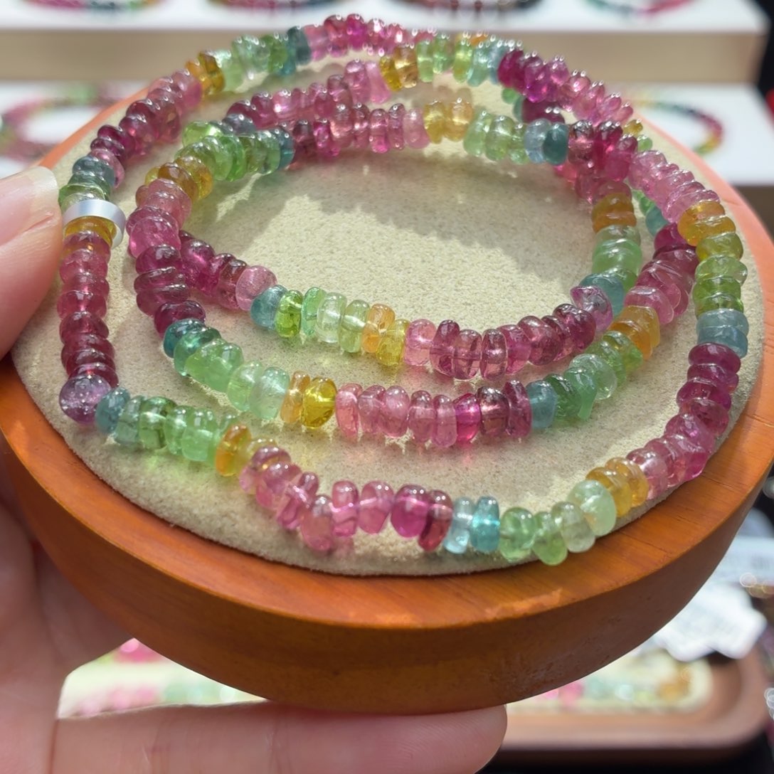 碧玺未镶嵌手串两天看货期