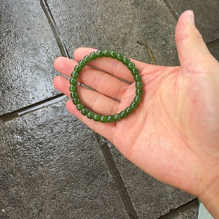 手链未镶嵌和田玉（碧玉）