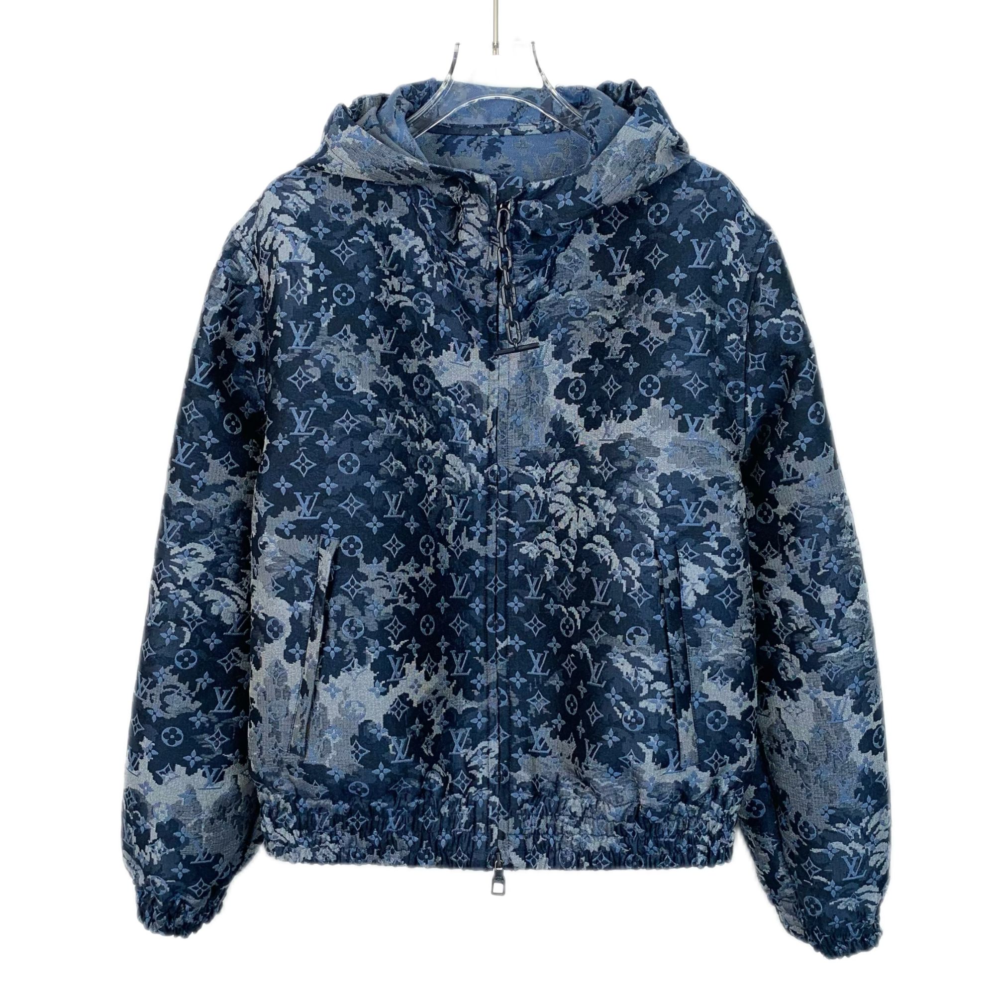 95新 LouisVuitton/路易威登 H13169 蓝色老花满印夹克外套 44 XS
