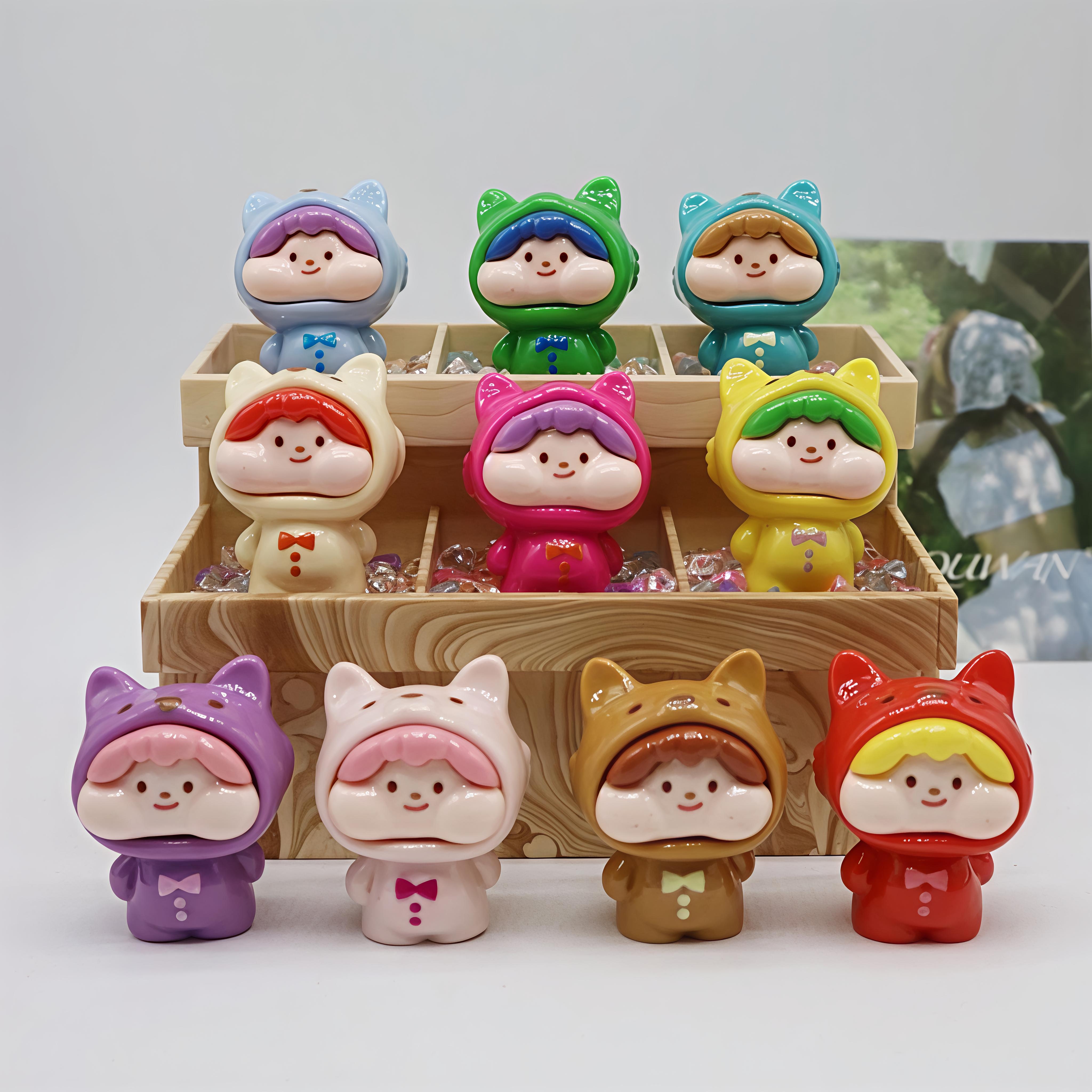 【九宫格+许愿+对对碰】棉花糖小狐狸萌粒创意可爱DIY摆件