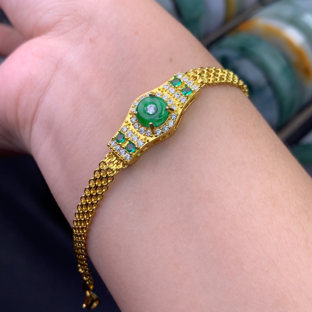 未镶嵌手链翡翠手链