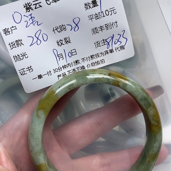 语***蝶未镶嵌手镯翡翠天然翡翠