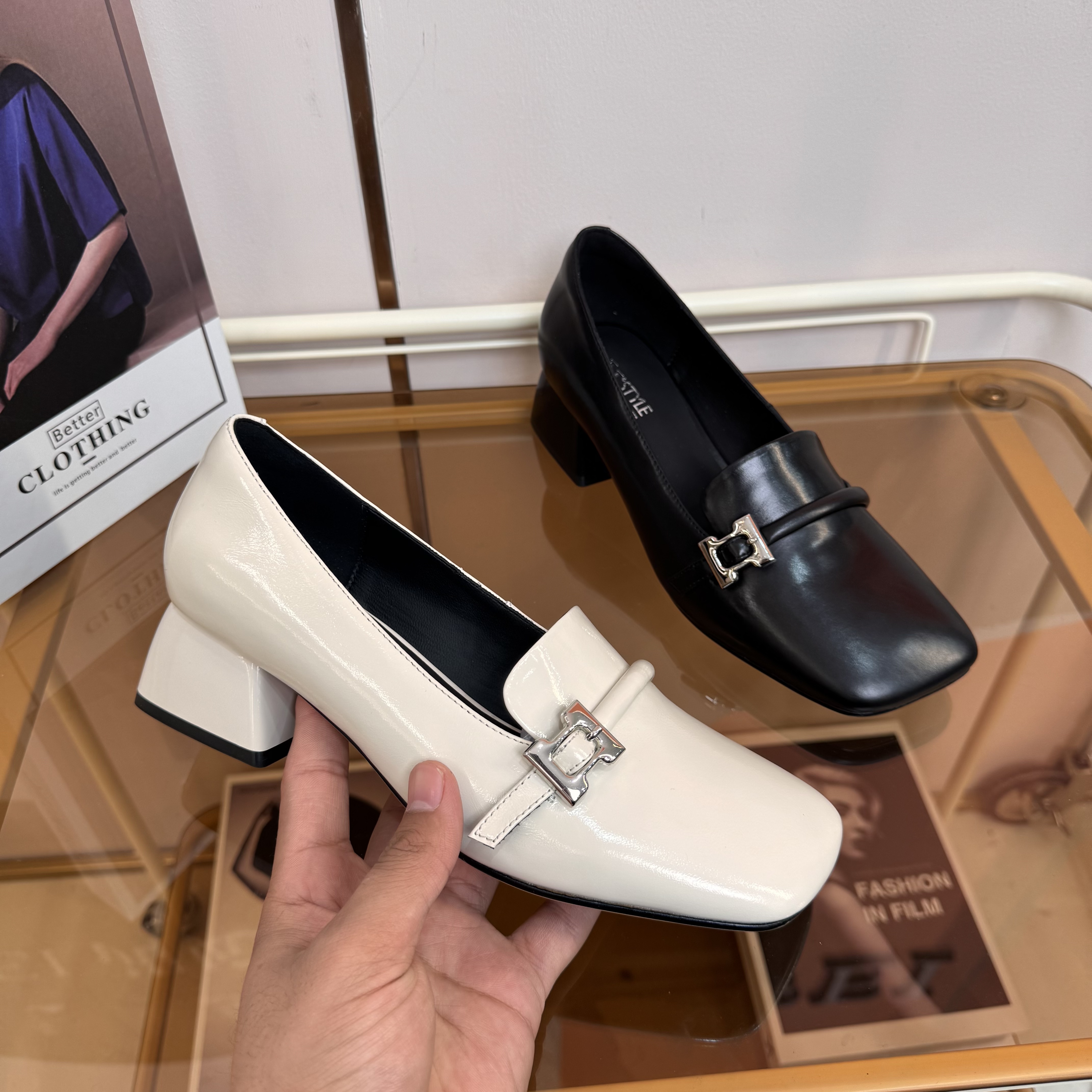 Chic Pa联名轻奢高定4CM/2025新款法式小香风时尚单鞋D25716