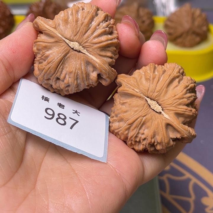 文玩核桃把件白狮子41.987