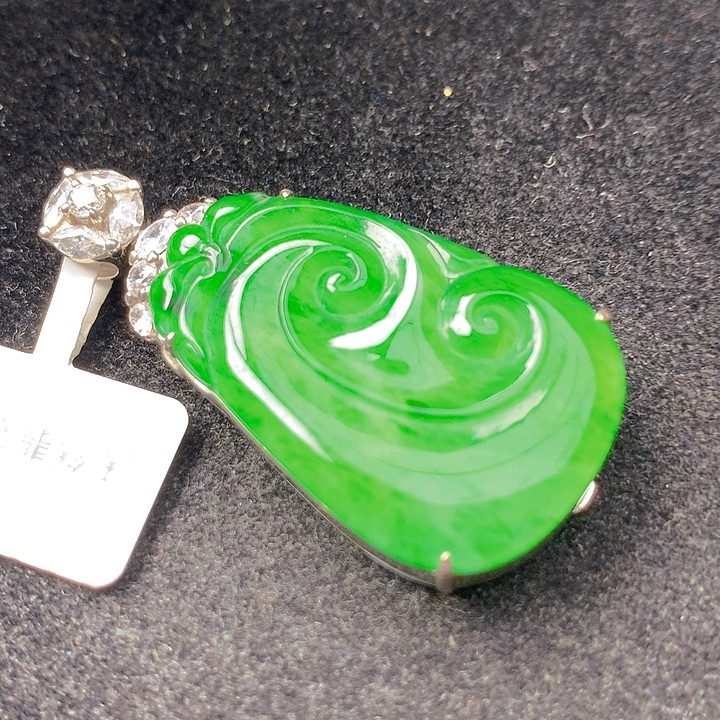 翡翠银S925镶嵌颈饰