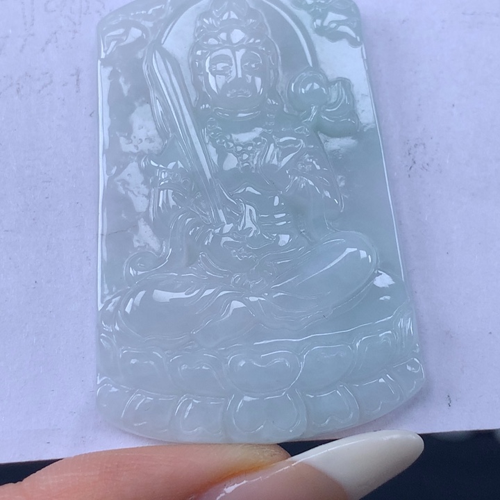 颈饰未镶嵌翡翠虚空藏菩萨吊坠