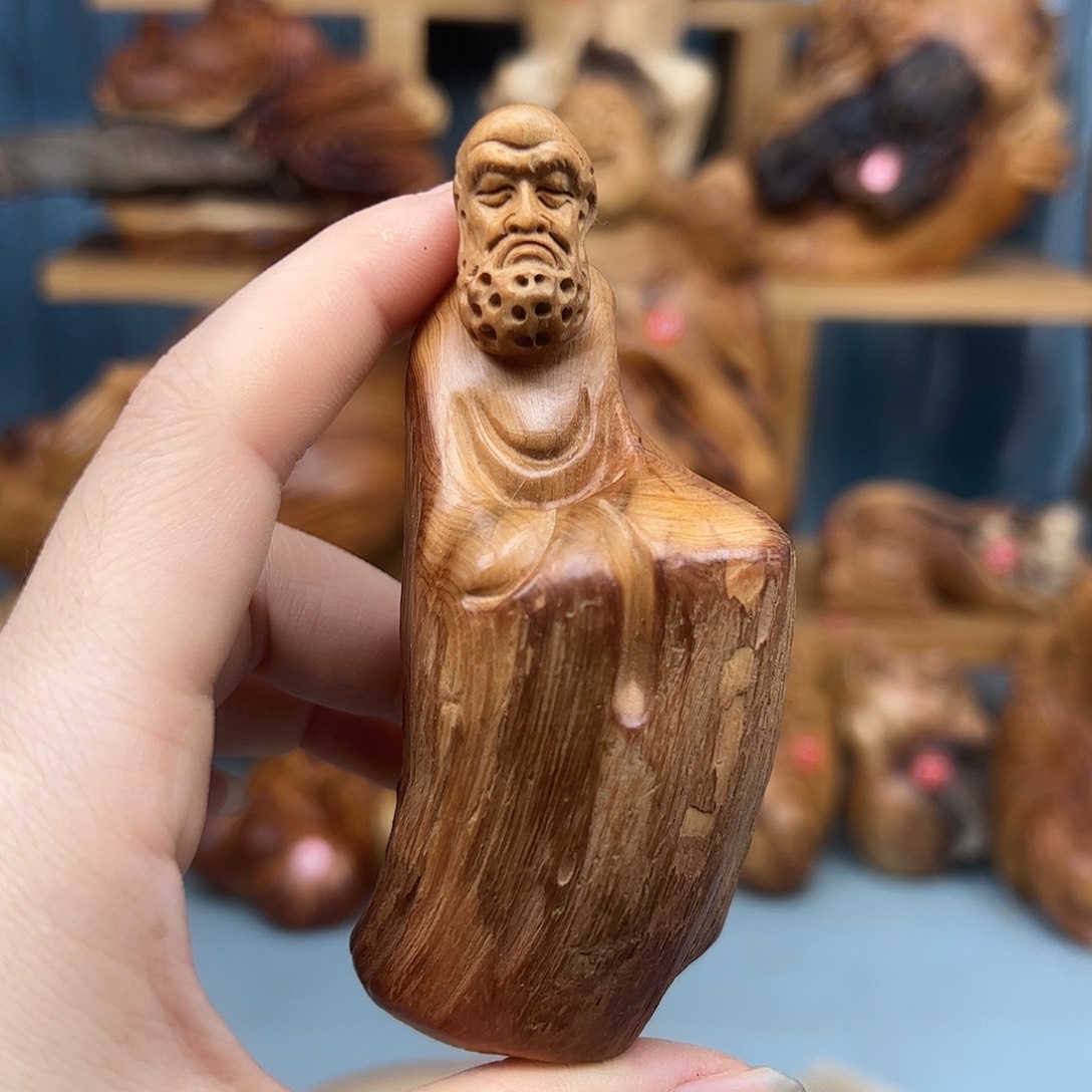 木崖柏木摆件手把件