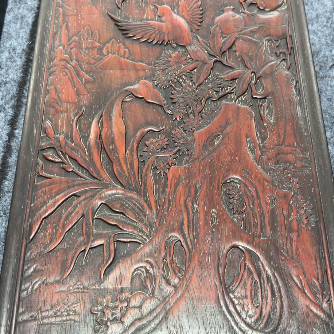 香榧木非洲紫檀木雕牌匾挂匾