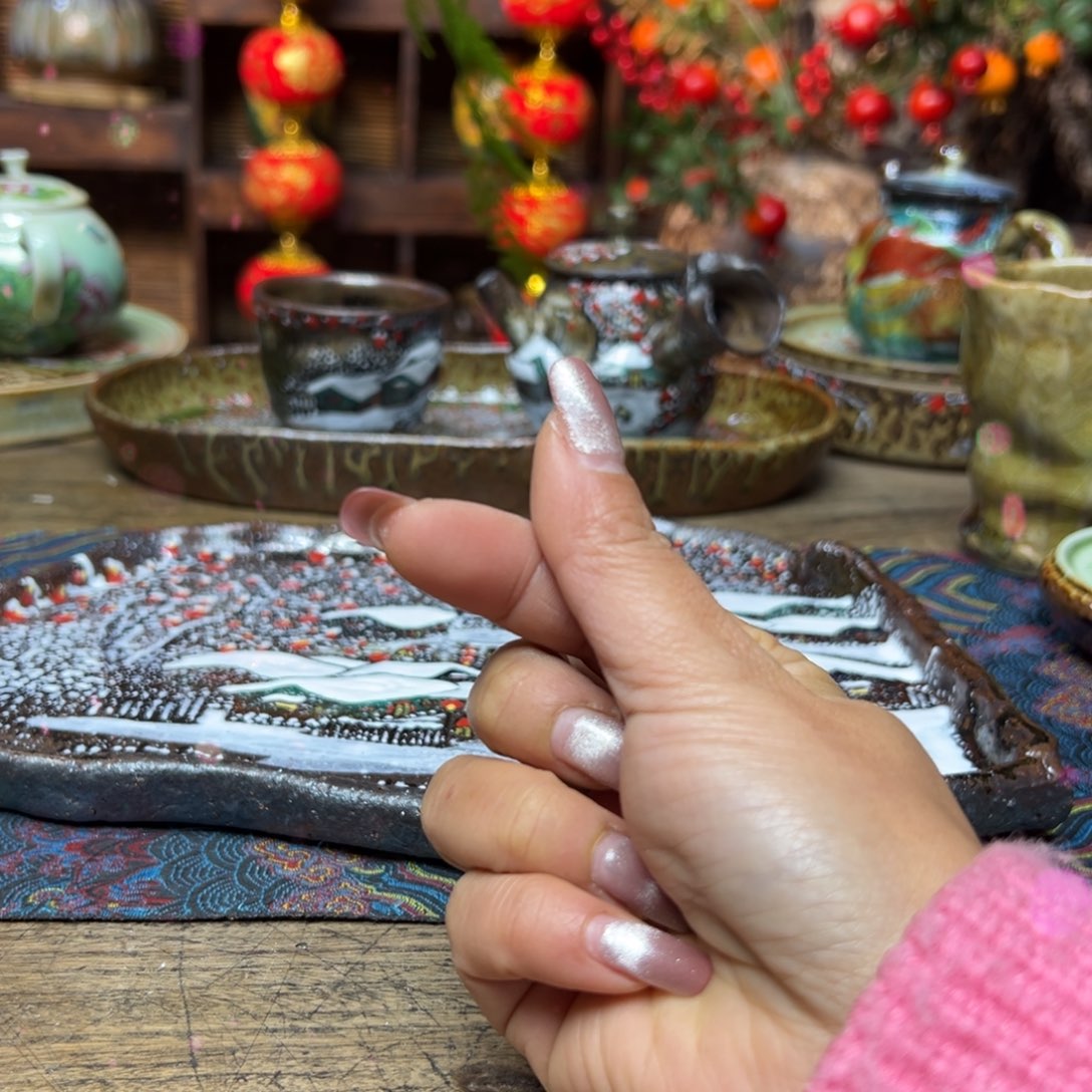 瓷片桃**夭景德镇刘道标老师