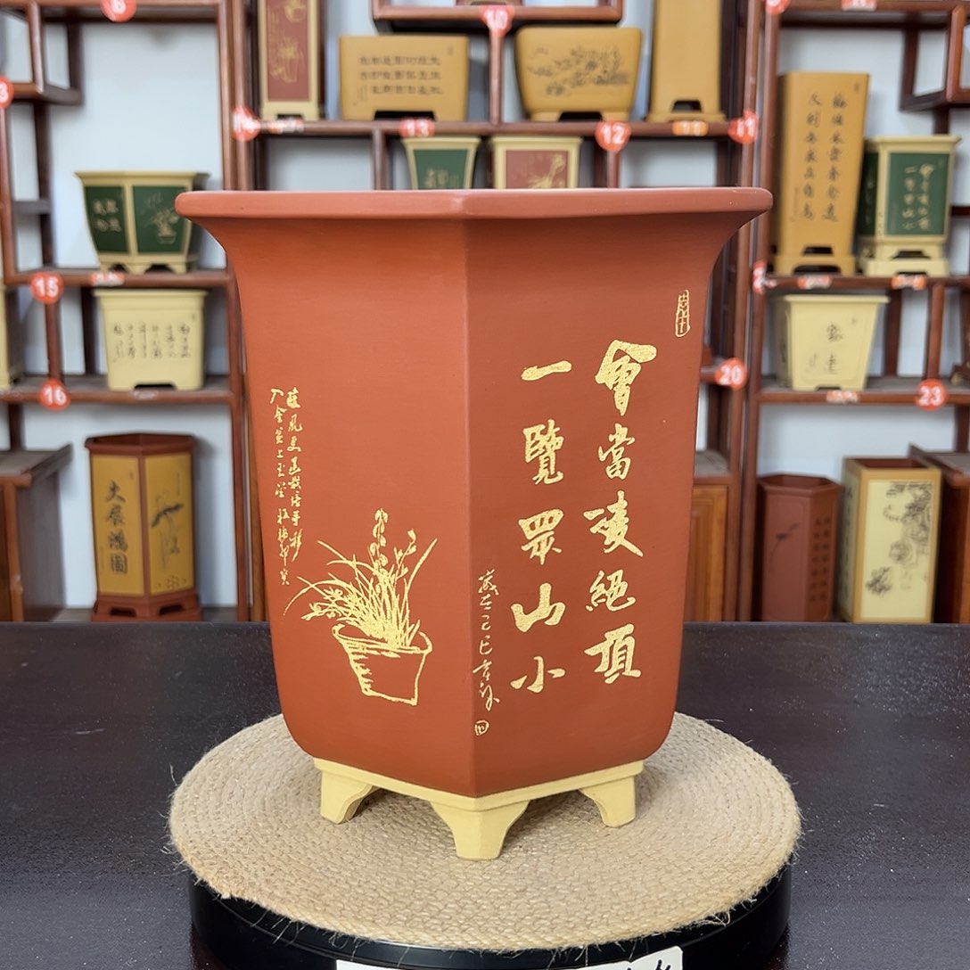 璟***淳花盆紫砂紫砂花盆