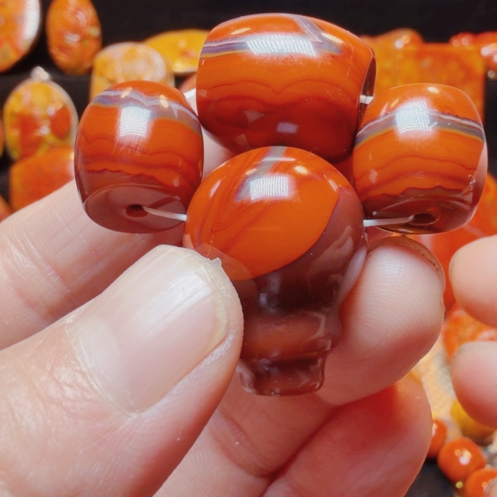 飞***翔玛瑙/玉髓未镶嵌套链