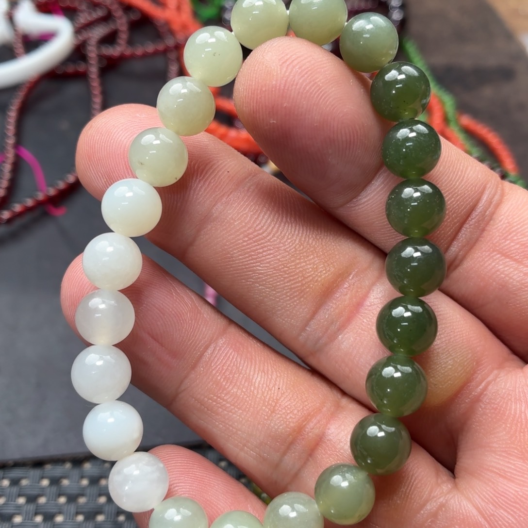 和田玉未镶嵌手链