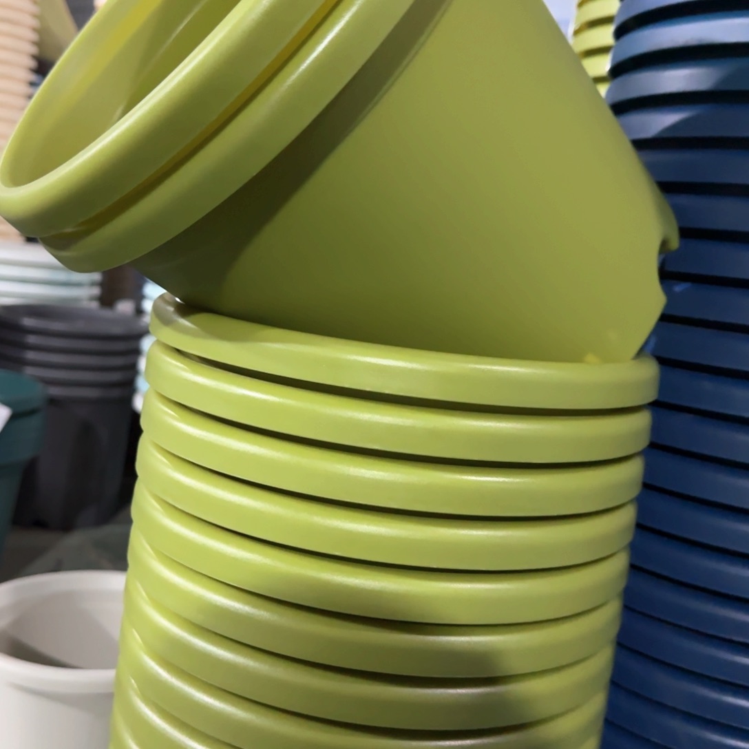 树脂四季盆4#无拖微瑕果绿8