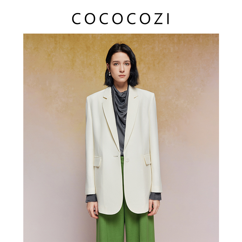 【粉丝专享】COCOCOZI通勤修身42姆米气质西装女士西装241CO047WT