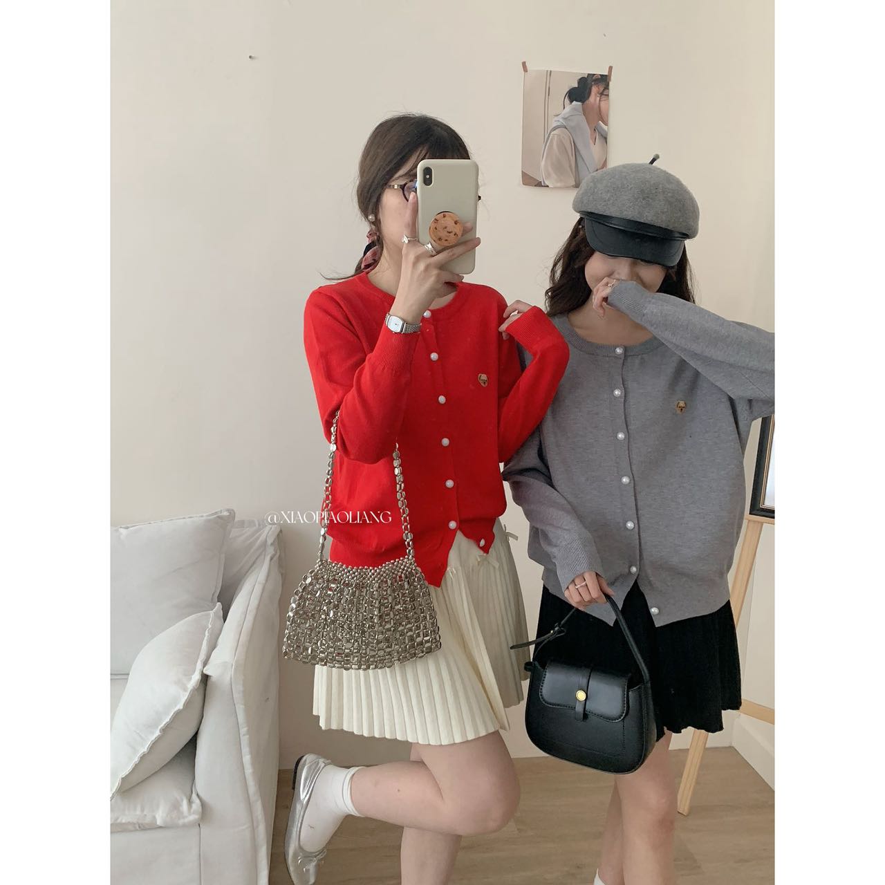 新款圆领休闲时尚简约百搭纯色基础慵懒刺绣针织长袖9986-1#0.13