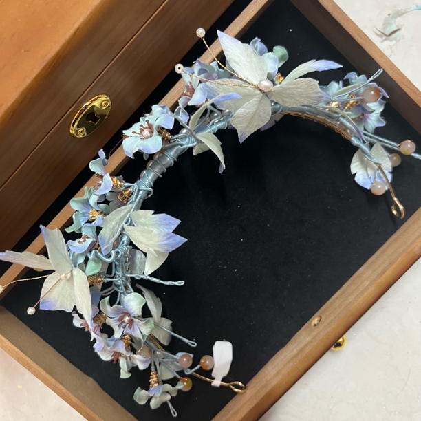 注意⚠️：不是绒花  古风发饰发簪 手工制作默认微瑕