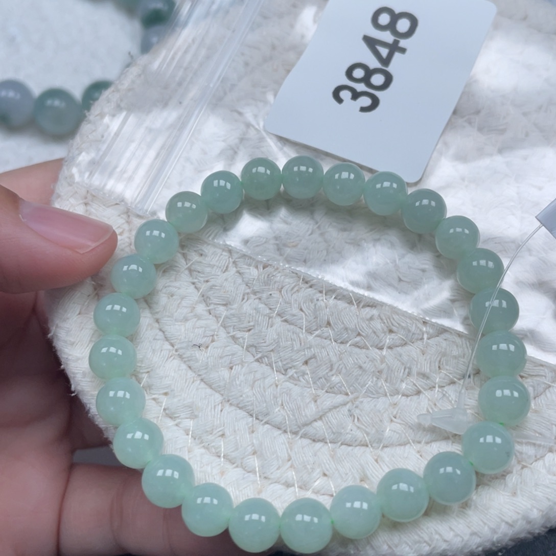 翡翠未镶嵌颈饰天然A货缅甸翡翠7.3mm