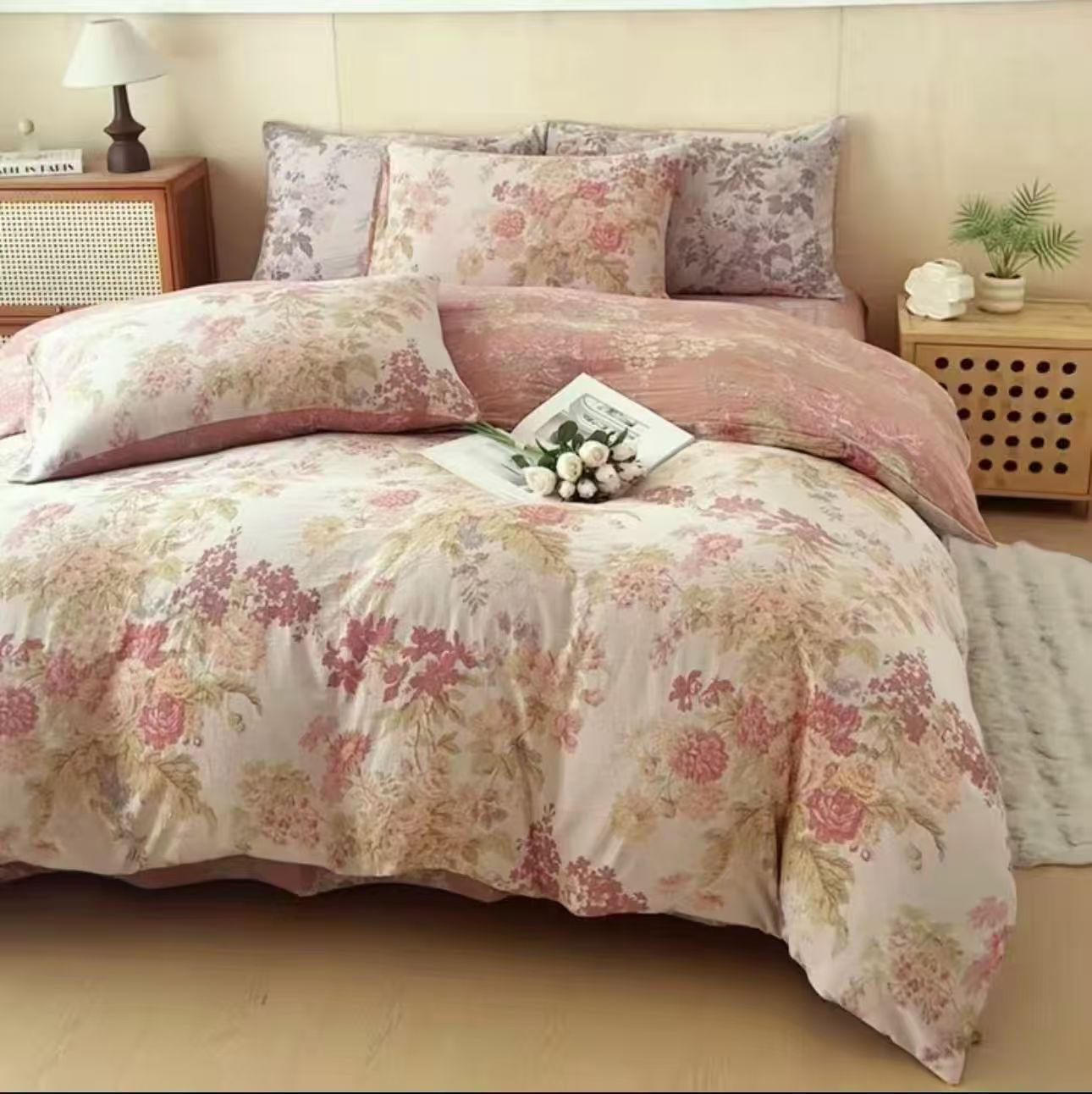 【春色】新款棉麻色织大提花 秋冬被 保暖被 可机洗