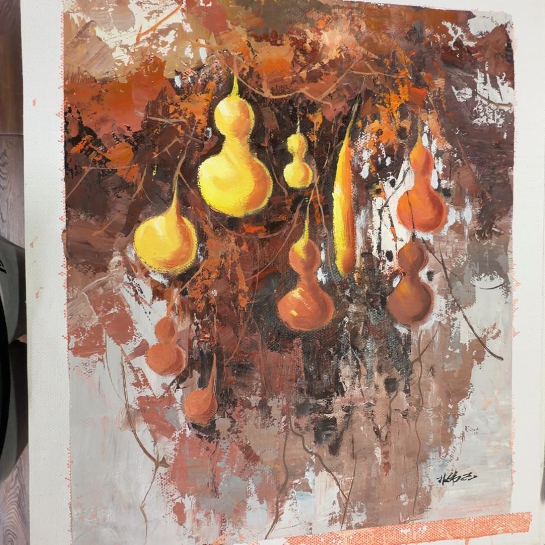 油画加油加油努力加油努力