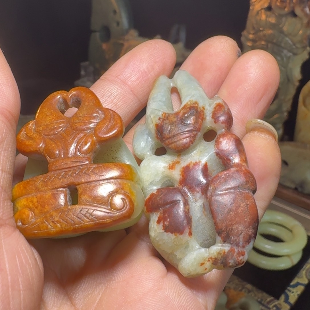 刘***安玉玉摆件玉摆件神人器型