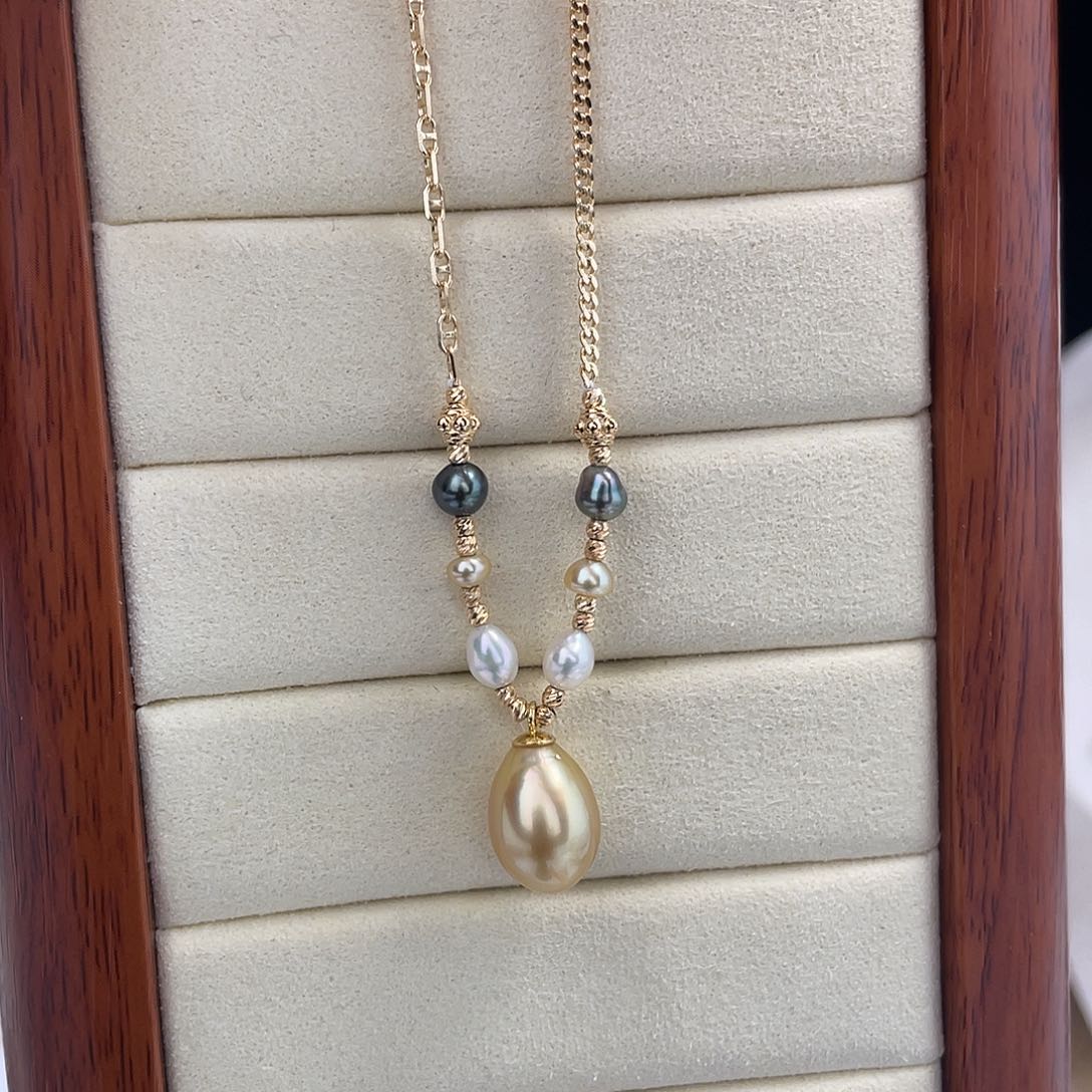 海水珍珠颈饰银S925镶嵌