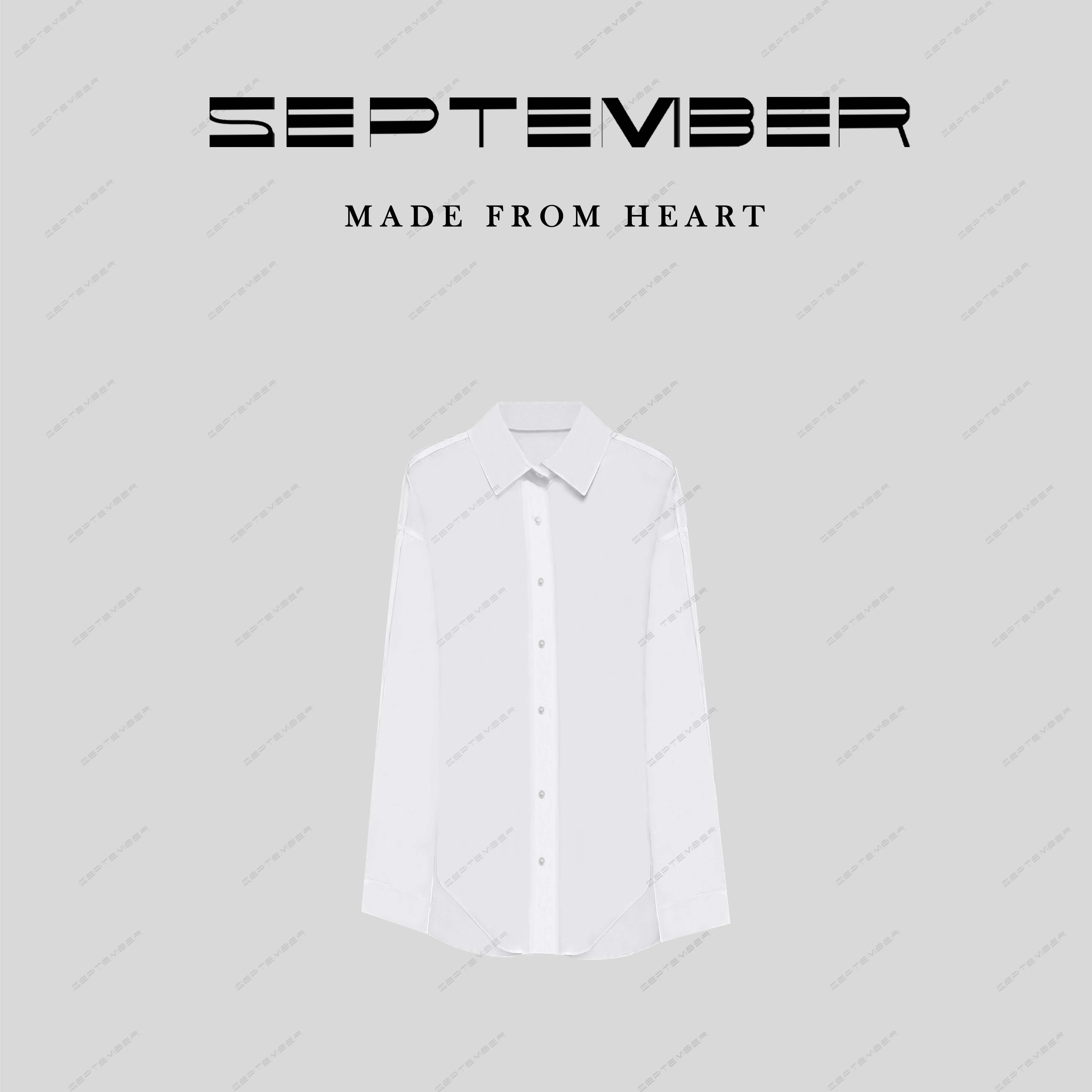 夏季新款断码捡漏.’拥抱蜕变‘Pima棉下弧形设计感衬衣 3937/11