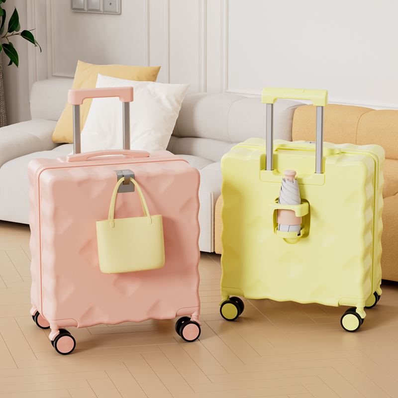 迷你小巧登机箱前置挂钩密码箱时尚儿童旅行箱可爱饼干型拉杆箱