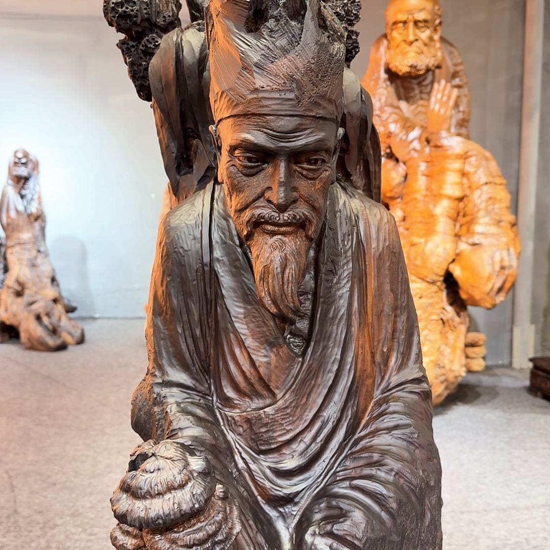 香樟木鸡翅木李时珍摆件
