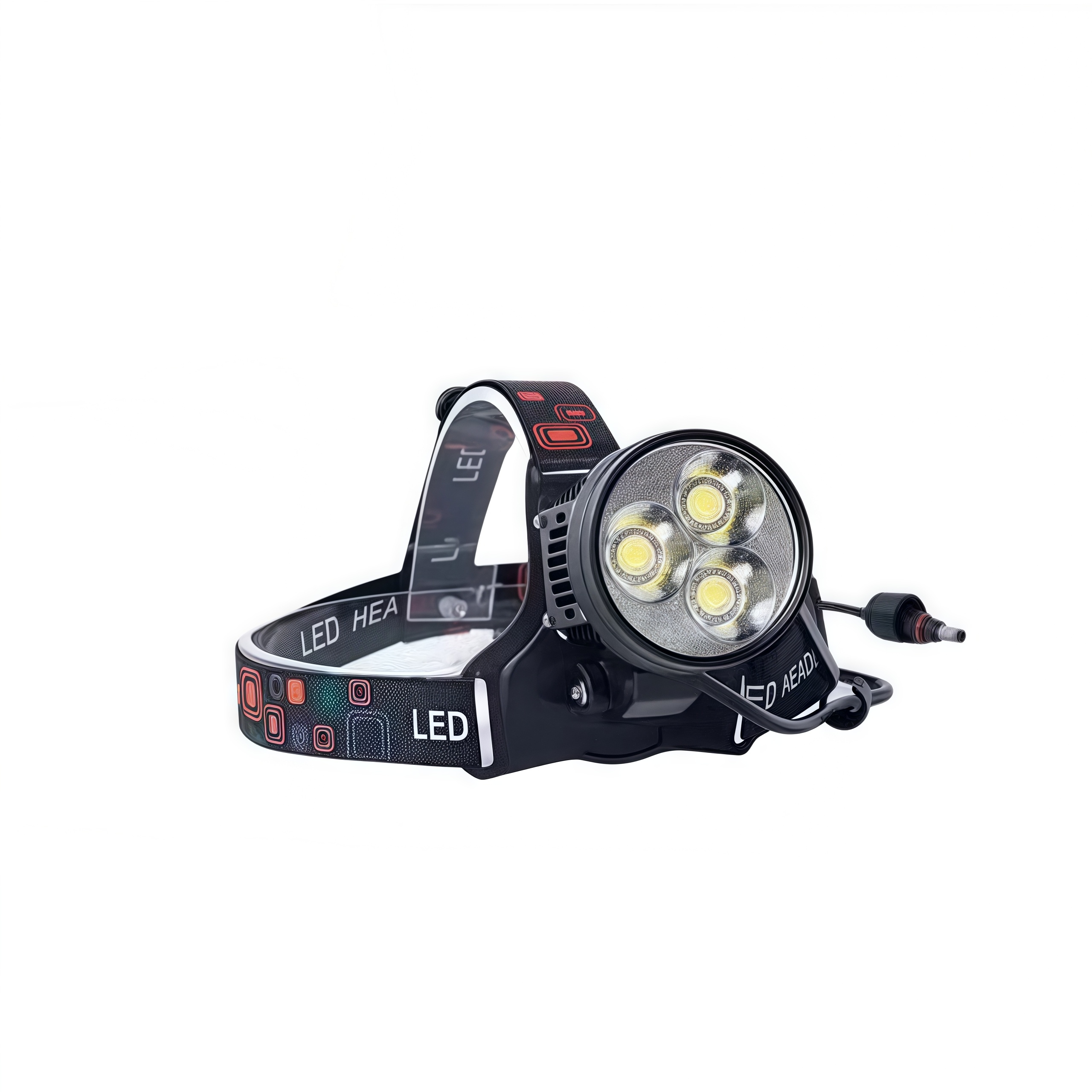 黑夜之眼全铝合金带风扇散热1万5千流明户外超亮头灯赶海探险搜救