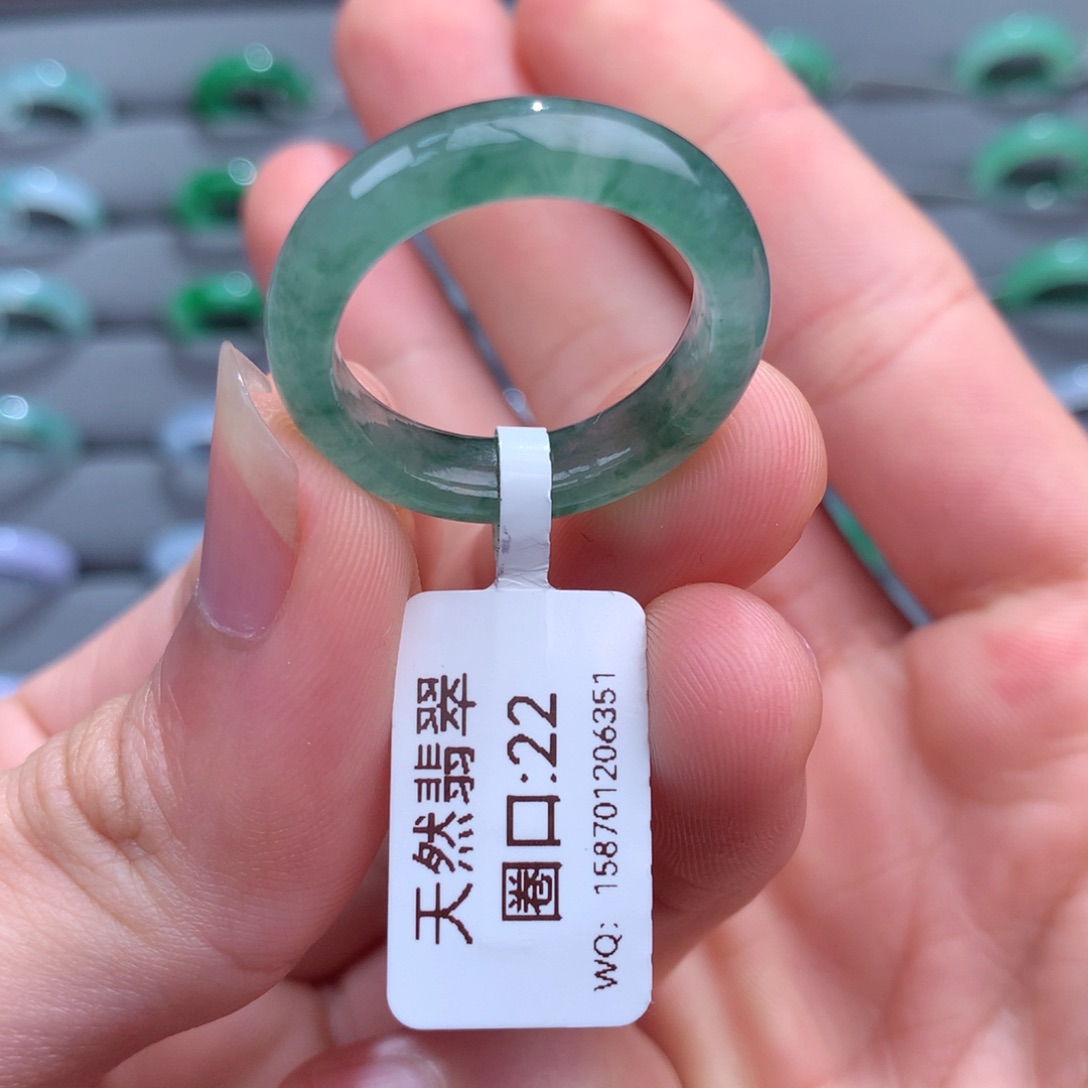 翡翠戒指未镶嵌天然