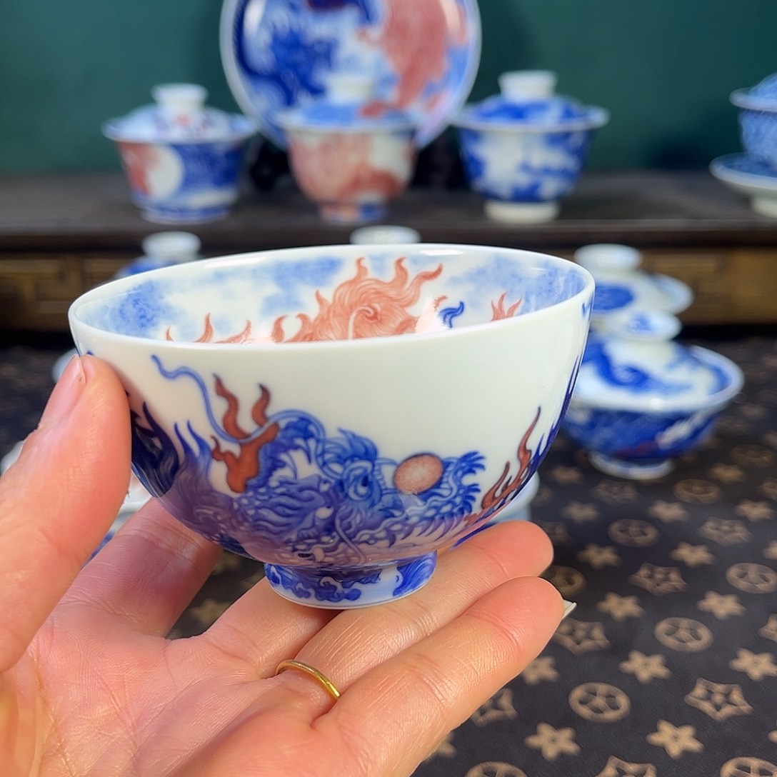 瓷片景德镇市自成堂手工手绘