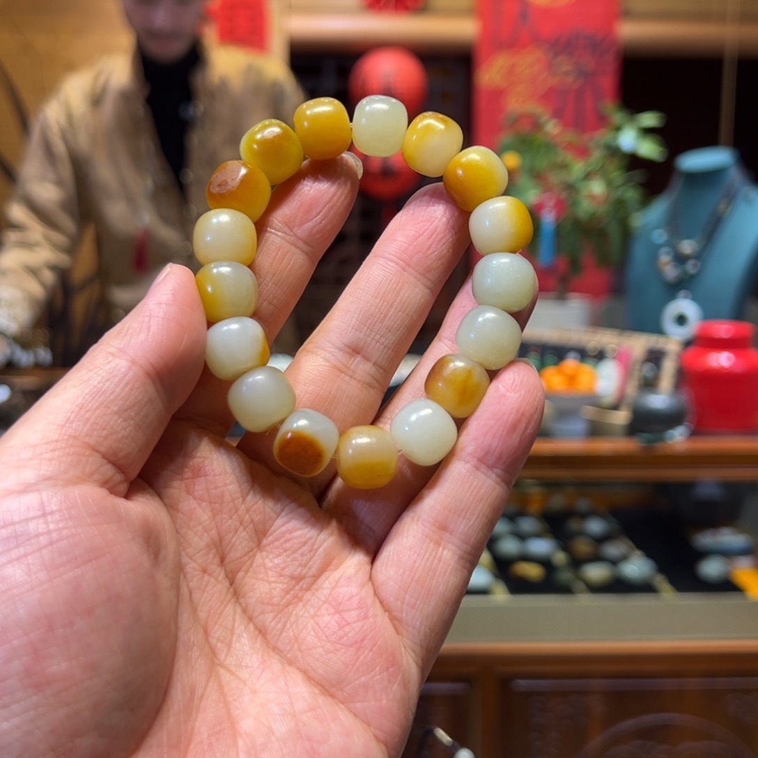 和田玉手链未镶嵌14