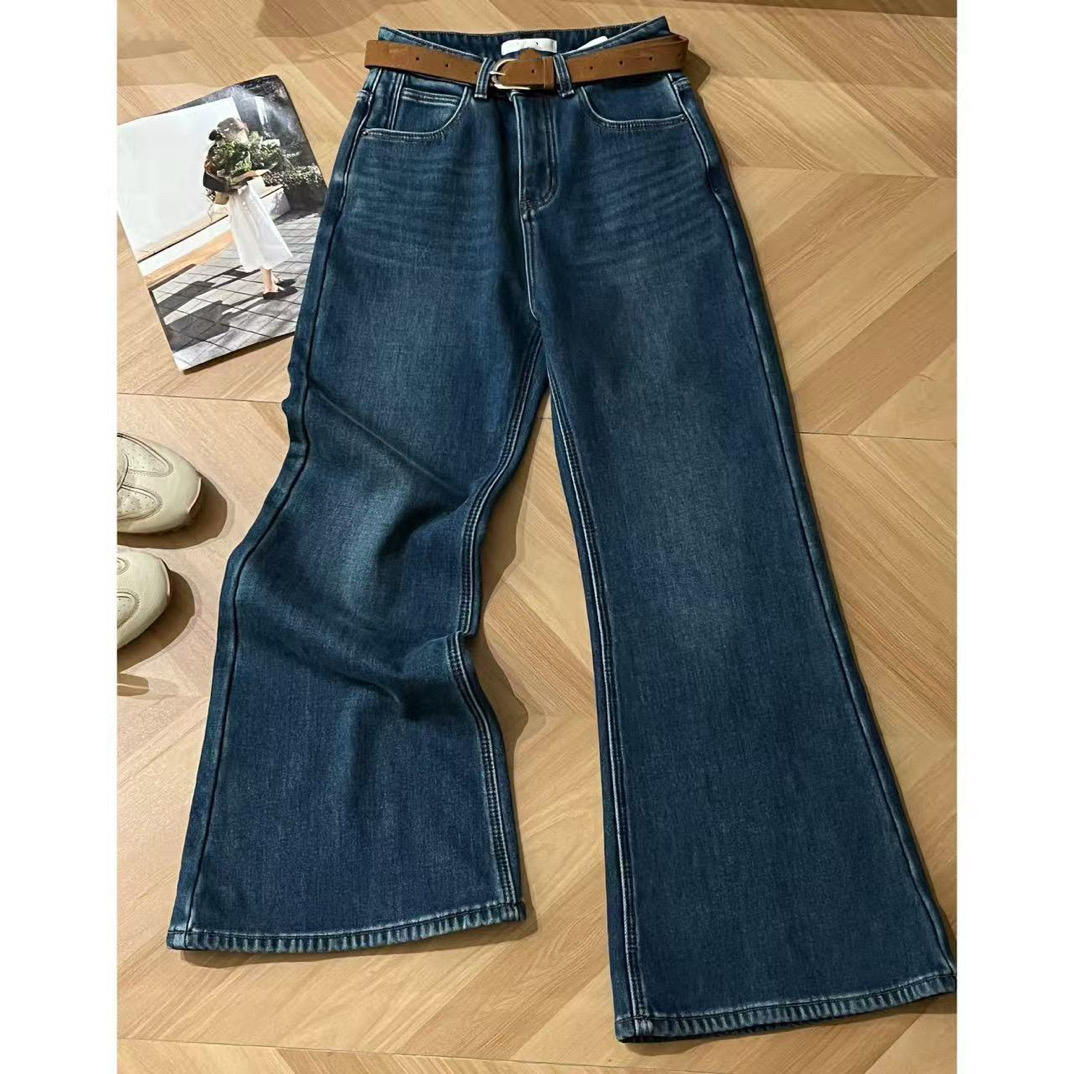 9002/9002-1女装韩版时尚复合绒牛仔裤104