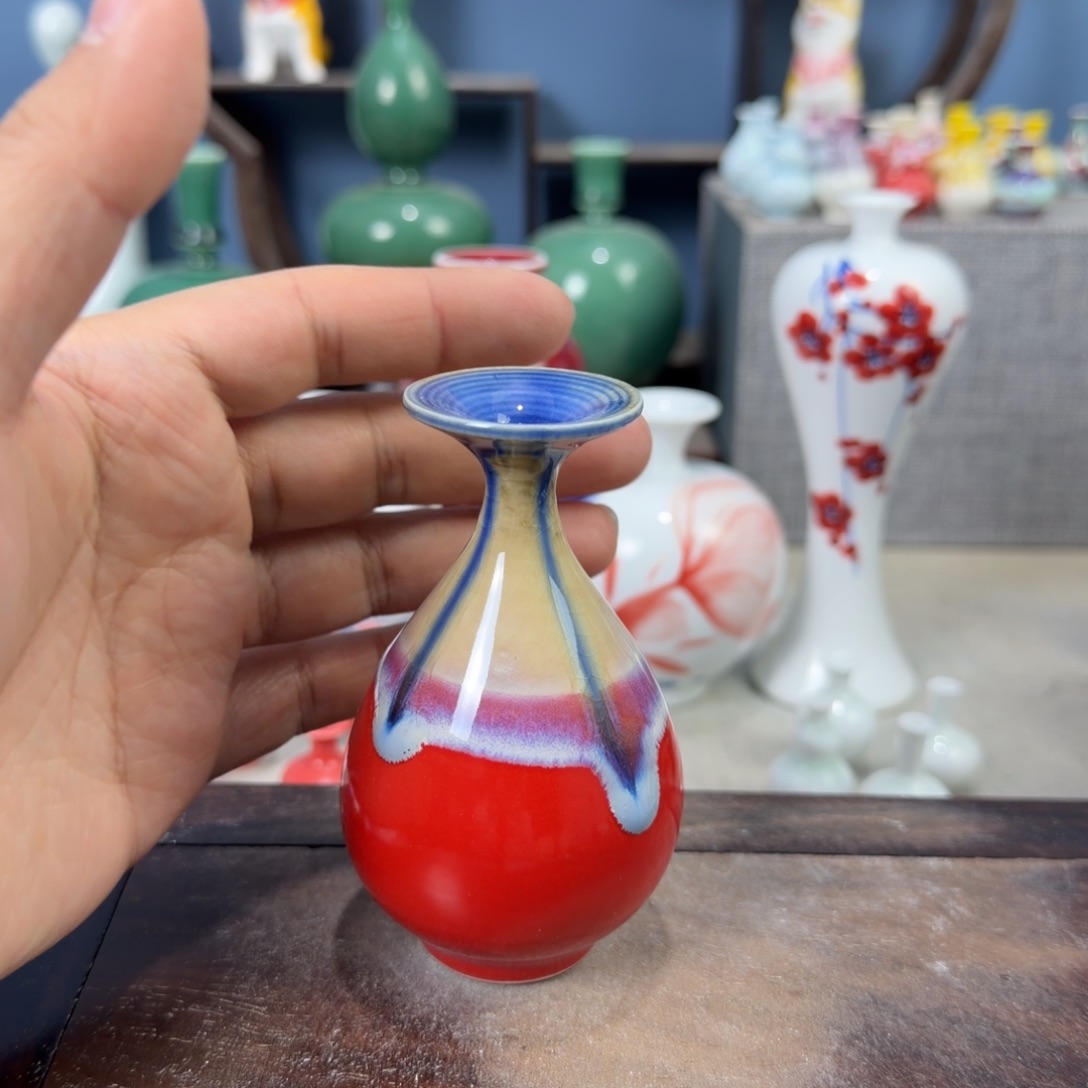 陶瓷手工小花器摆件