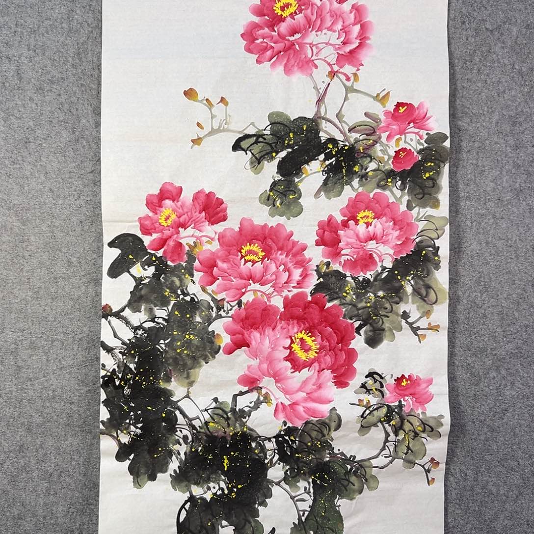 国画074 牡丹花等花开时节也可用