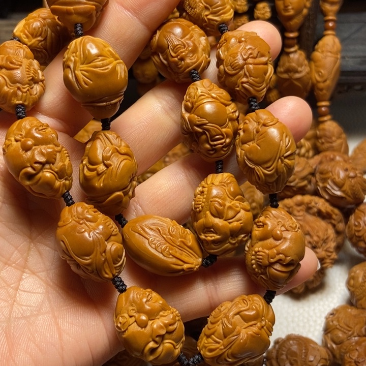 【闪购商品】橄榄核手串/手链十八财神手持
