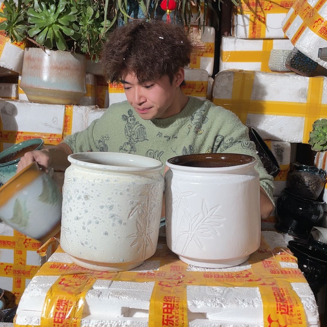 红陶宜兴紫砂花盆